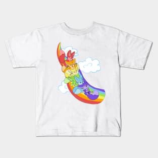 Rainbow fennec fox Kids T-Shirt